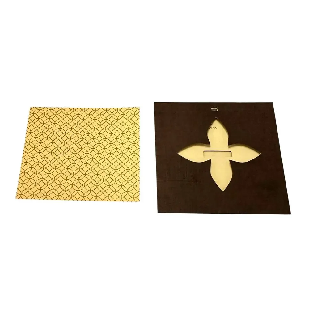 Louis Vuitton Gift Tag Note Card & 42” Brown Leather Tie Packaging Set